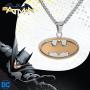 DC Comics Batman Jewelry for Men, Stainless Steel Two Tone Logo Pendant, Necklace