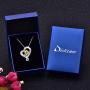 Distance Sunflower Necklace for Women S925 Sterling Silver Heart Necklace,You are My Sunshine Pendant Necklace Jewelry Gifts for Women Mom Wife