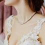 EVER FAITH Wedding Bridal Round Prong Clear CZ Necklace Earrings Set Silver-Tone