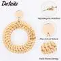 Makone 36 Pairs Fashion Earrings for Women, Stylish Teen Girls Tassel Dangle Earring & Pearl Stud Jewelry Set, Leather/Rattan/Gold/Acrylic Hoop Eardrop for Friend Birthday, Valentine, Christmas Gifts