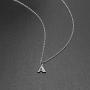 PARTNER Sterling Silver Plated Simple 26 Letter Alphabet Personalized Charm Pendant Necklace Best for Women Teel Girl