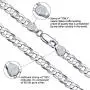 PROSTEEL 925 Sterling Silver Cuban Link Chain/Figaro Chain/Rope Chain, Solid Silver Necklace for Women Men, 14''/18''/20''/22''/24''/26''/28'', Come Gift Box