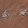 NOVICA .925 Sterling Silver Drop Earrings Floral Vines