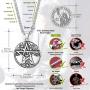 FaithHeart Celtic Knot Pendant Viking Norse Rune Necklace Stainless Steel Vintage Wicca Pentagram Talisman Necklace for Men Original Jewelry Customize