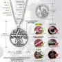 FaithHeart Celtic Knot Pendant Viking Norse Rune Necklace Stainless Steel Vintage Wicca Pentagram Talisman Necklace for Men Original Jewelry Customize