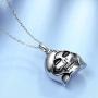 UNY Trendy 316L Stainless Steel Evil Skull Pet Urn Ashes Pendant Memorial Ash Keepsake Cremation Jewelry