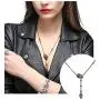 EVBEA Cross Necklace for Men and Women Long Gothic Jewelry Cool Skull Rock Punk Black Necklaces with Stainless Steel Chain