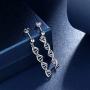 Beautlace DNA Double Helix Chemistry Science Molecule Biology Necklace and Earrings Jewelry Set Silver/18K Gold/Black Gun Plated Jewelry for Women and Girls