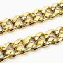 PinCute Big Chunky Hip Hop Turnover Chain, Face Gold Chain Costume, Plastic Gold Chain Necklace, 90s Punk Style Necklace for Rapper Costume, 32 inches Long (32)