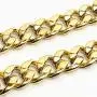 PinCute Big Chunky Hip Hop Turnover Chain, Face Gold Chain Costume, Plastic Gold Chain Necklace, 90s Punk Style Necklace for Rapper Costume, 32 inches Long (32)