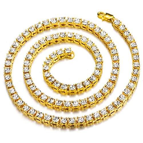 Zealmer Shoopic Hip Hop Mens Iced Out Tennis Chain Necklace 20'', 24''