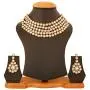 Touchstone Indian Bollywood Handcrafted Traditional Royal Mughal Kundan Polki Meenakari Enamel Colorful Wedding Designer Jewelry Necklace Choker Set in Gold and Silver Tone for Women.