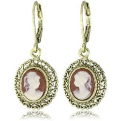 1928 Jewelry Vintage-Inspired Escapade Carnelian Drop Earrings