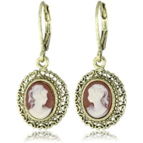 1928 Jewelry Vintage-Inspired Escapade Carnelian Drop Earrings