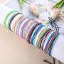 Subiceto 12 Pieces Multicolor String Handmade Braided Bracelet Strand Waterproof Bohemian Bracelets for Women Boho Handcrafted Jewelry Set