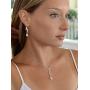 Mariell Graceful CZ and Crystal Necklace Earrings Set with Teardrops for Bridesmaids, Weddings & Prom