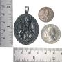 Celtic Viking Jewelry Freya Valkyrie Norse Warrior Goddess Protection Amulet Victory Medallion Wealth Charm Safe Travel Talisman for women men pewter Womens Mens pendant necklace w Silver Ball Chain