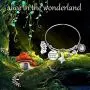 BLEOUK Alice in Wonderland Gift Jewelry She Believed She Could So She Did Alice in Wonderland Themed Charms Bracelet BLEOUK Alice in Wonderland Gift Jewelry She Believed She Could So She Did Alice in Wonderland Themed Charms Bracelet