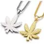 Daobg-stable Men Women Iced Out Weed Marijuana Leaf Pot Pendant Necklace Chain Daobg-stable Men Women Iced Out Weed Marijuana Leaf Pot Pendant Necklace Chain
