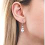 BERRICLE Rhodium Plated Sterling Silver Oval Cut Cubic Zirconia CZ Solitaire Leverback Anniversary Fashion Dangle Drop Earrings