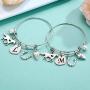 Anoup Horse Gifts for Girls Women Bracelet, Stainless Steel Horse Bracelet Engraved 26 Letters Initial Charm Bracelet Dainty Horse Jewelry Horse Gifts for Girls Kids Teens Horse Lovers