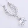 EVER FAITH 925 Sterling Silver Cubic Zirconia Elegant Horseshoe Pendant Necklace Chain Italty Clear EVER FAITH 925 Sterling Silver Cubic Zirconia Elegant Horseshoe Pendant Necklace Chain Italty Clear