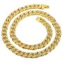 Mens 12MM 14MM 20MM Chains 18K Gold Plated CZ Fully Iced-Out Miami Cuban Link Necklace