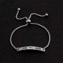 I Love You More Hand Stamped Bracelet Jewelry Gifts for Her Girlfriend Wife Classic Lettering