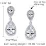 Mariell Dainty Cubic Zirconia Crystal Teardrop Earrings for Brides, Wedding & Bridal Jewelry for Women