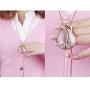 Vintage Style Long Necklace Rosegold Tone Multitier Necklace Pendant Jewelry for Women (Long - 32'')