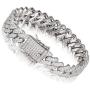 PY BLING 14K Gold/White Rose Gold Plated 12mm Hip Hop Full Iced Out Miami Cuban Link Chain Choker CZ Lab Diamond Necklace/Bracelet for Men and Women