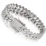 PY BLING 14K Gold/White Rose Gold Plated 12mm Hip Hop Full Iced Out Miami Cuban Link Chain Choker CZ Lab Diamond Necklace/Bracelet for Men and Women