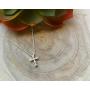 EFYTAL Small Cross Necklace for Women and Girls, Christian Gifts for Easter, First Communion, Confirmation, Baptism, Sterling Silver Dainty CZ, Tiny Pendant Jewelry, Religious Gift for Catholic Birthday