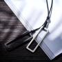 Coostuff Fashion Long Necklace with Pendant Jewelry Silver Black Necklaces for Women