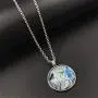 YAZILIND Blue Hummingbird Time Gem Necklace Glass Pentant Clavicle Chain Sweater Chain for Women Birthday Party Jewelry Gift