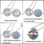 INFUSEU Essential Oil Diffuser Necklaces Aromatherapy Lava Rock Stone Jewelry Gifts Set for Women, 24'' Chain