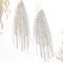 Humble Chic Simulated Diamond Long Earrings for Women - Cubic Zirconia Crystal Statement Dangle Earrings - Hypoallergenic and Safe for Sensitive Ears