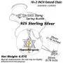 Silvora Sterling Silver Star of David Pendant Necklace with 22 in Rolo Chain Megan Cross Jewelry for Women