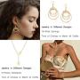 FIBO STEEL 4 Pcs Necklaces,24 Pairs Stud Dangle Earrings,10 Pcs Chain Bangle Bracelets Set for Women Fashion Gold Necklace Jewelry Set
