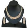 Touchstone Indian Bollywood Intricately Crafted Diamond Look Rhinestone Crystal Colorful Wedding Designer Jewelry Necklace Set in Gold and Silver Tone for Women.