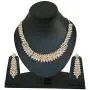 Touchstone Indian Bollywood Intricately Crafted Diamond Look Rhinestone Crystal Colorful Wedding Designer Jewelry Necklace Set in Gold and Silver Tone for Women.