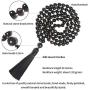 PNEIME 108 Mala Beads Necklace, 8mm Natural Stone Tibetan Prayer Beads, Yoga Meditation Beads Necklace, Hand Knotted Japa Mala