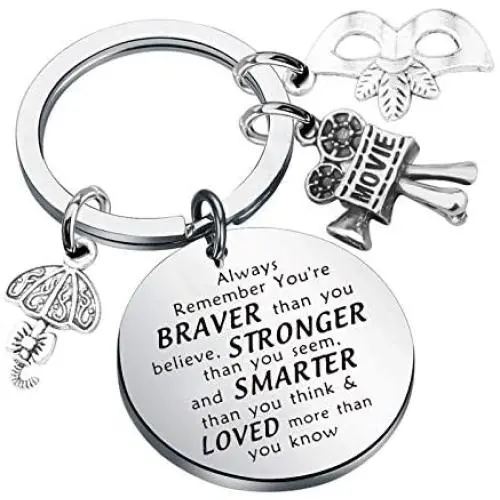 AKTAP The Umbrella Academy Keychain TV Movies Show Lovers Motivation Gifts for The Umbrella Academy Fans Always Remember You’re Braver Than You Believed AKTAP The Umbrella Academy Keychain TV Movies Show Lovers Motivation Gifts for The Umbrella Academy Fans Always Remember You’re Braver Than You Believed