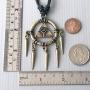 Anime Manga Gaming Jewelry Yugioh Yu-Gi-Oh! Millenium Ring illuminati Evil Eye Pewter Pendant Pewter Brass plated Boys Mens Pendant Necklace Charm Amulet Medallion for boys men Black adjustable Cord