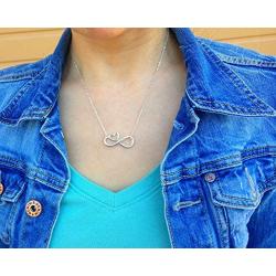 EFYTAL Sister Gifts from Sister, 925 Sterling Silver Infinity with Heart Necklace, Birthday Jewelry Gift Necklaces for Sisters, Best Friend, Jewelry Gift Idea for Her