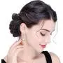 KesaPlan 18K Platinum Plated Teardrop Drop Dangle Earrings for Women Hook Aurora Crystal Earrings, Crystal from Swarovski, Bridal Wedding Jewelry Earrings