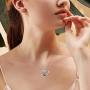 TRISHULA Cute Panda Heart Pendant Necklace,Forever Love Animals Series Delicate Heart Jewelry Great Gift for Mom Daughter Wife