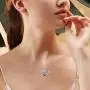 TRISHULA Cute Panda Heart Pendant Necklace,Forever Love Animals Series Delicate Heart Jewelry Great Gift for Mom Daughter Wife