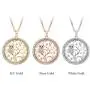 Tree of Life Necklace for Women Pendant Crystal Diamond Jewelry Silver Gold Christmas Gifts Boys Girls Jewelry