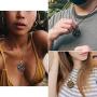 Pentagram Star Powerful Pentacle Necklace 316L Stainless Steel Traditional Seal of Solomon Pendant Tetragrammaton Pentacle Eliphas Levis Pentagra Wicca Punk Retro Jewelry